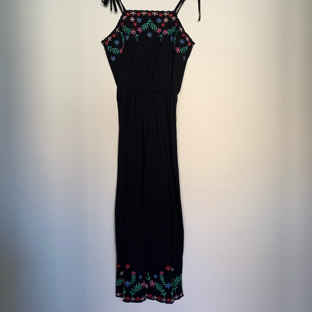 & Other Stories Embroidered Summer Midi Dress